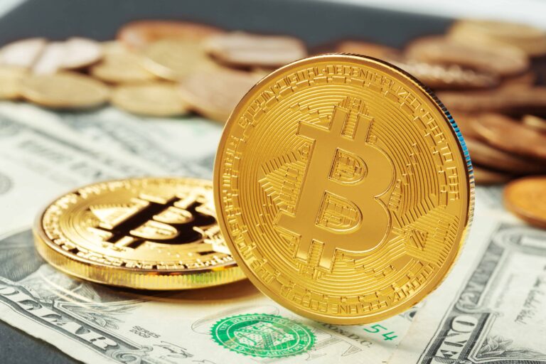 bitcoin and dollar scaled
